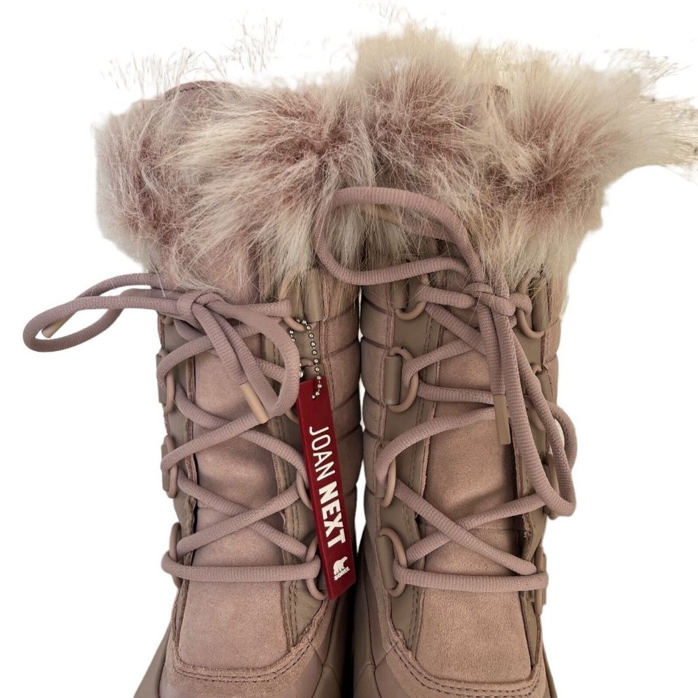 Sorel Boots Joan Of Arctic Next Faux Fur Waterproof Mauve Pink - Picture 9 of 12